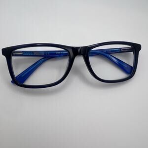 Puma Kids Eyeglasses FRAMES Only Black Full Rim Blue Camo PJ00200 002 51-16-130‎